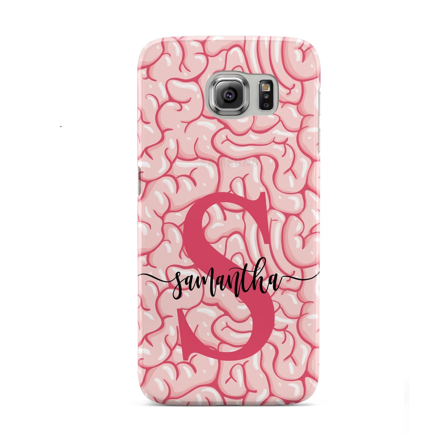 Brain Background with Monogram and Text Samsung Galaxy S6 Case