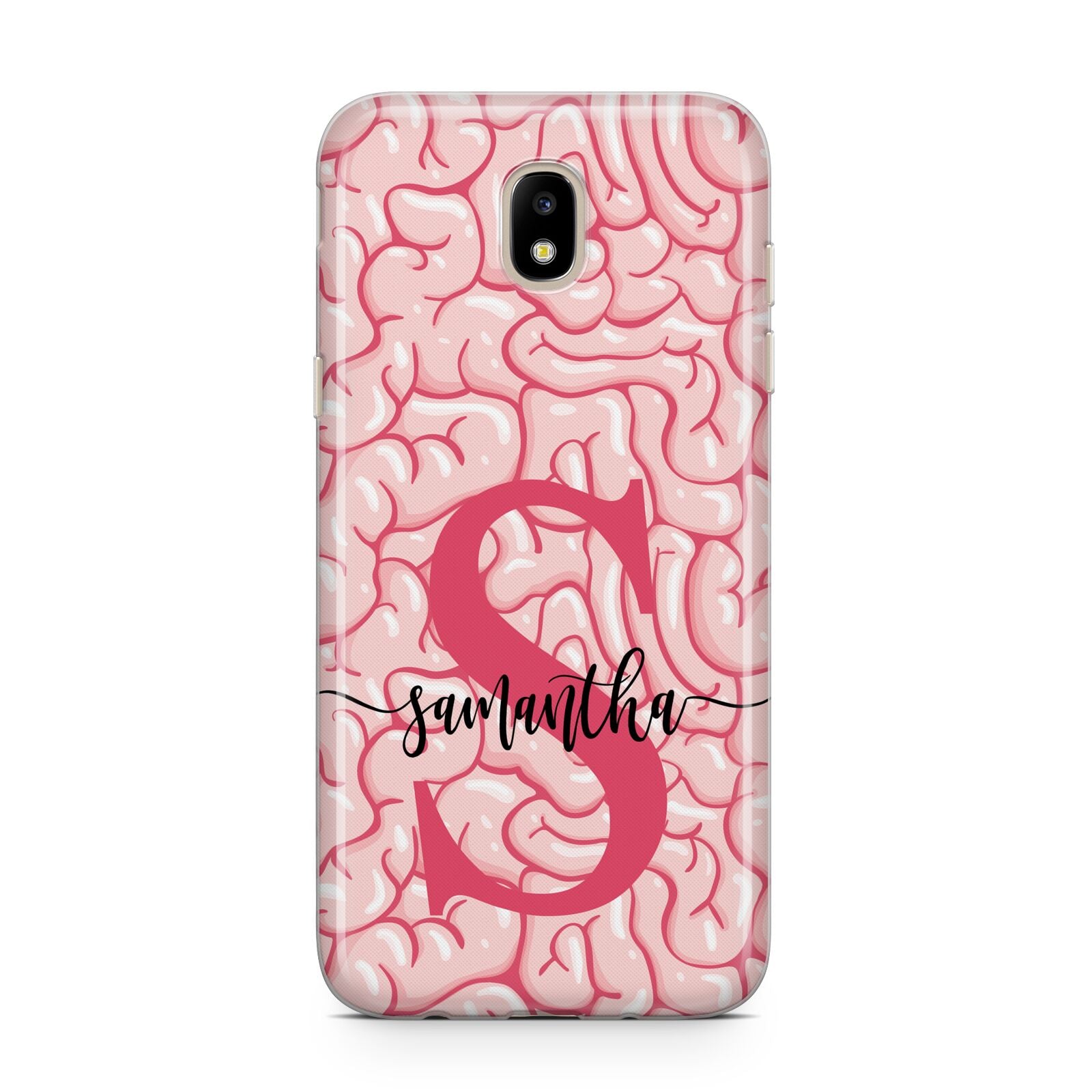 Brain Background with Monogram and Text Samsung J5 2017 Case