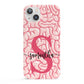 Brain Background with Monogram and Text iPhone 13 Full Wrap 3D Snap Case