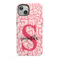 Brain Background with Monogram and Text iPhone 13 Full Wrap 3D Tough Case