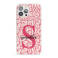 Brain Background with Monogram and Text iPhone 13 Pro Max Clear Bumper Case