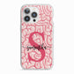 Brain Background with Monogram and Text iPhone 13 Pro TPU Impact Case with White Edges