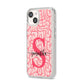 Brain Background with Monogram and Text iPhone 14 Clear Tough Case Starlight Angled Image