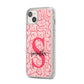 Brain Background with Monogram and Text iPhone 14 Plus Clear Tough Case Starlight Angled Image