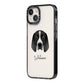 Braque D Auvergne Personalised iPhone 14 Black Impact Case Side Angle on Silver phone