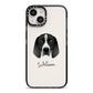 Braque D Auvergne Personalised iPhone 14 Black Impact Case on Silver phone