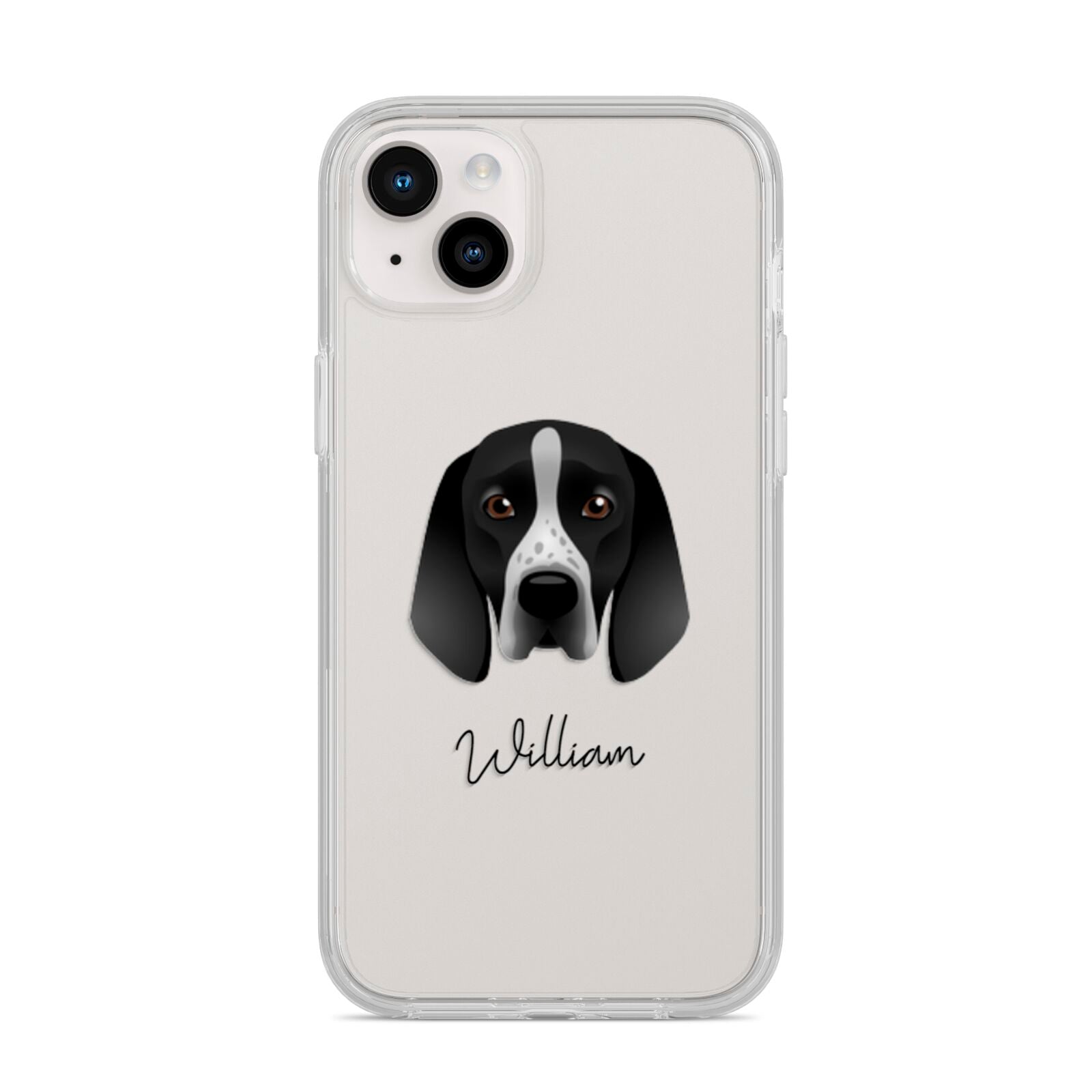 Braque D Auvergne Personalised iPhone 14 Plus Clear Tough Case Starlight