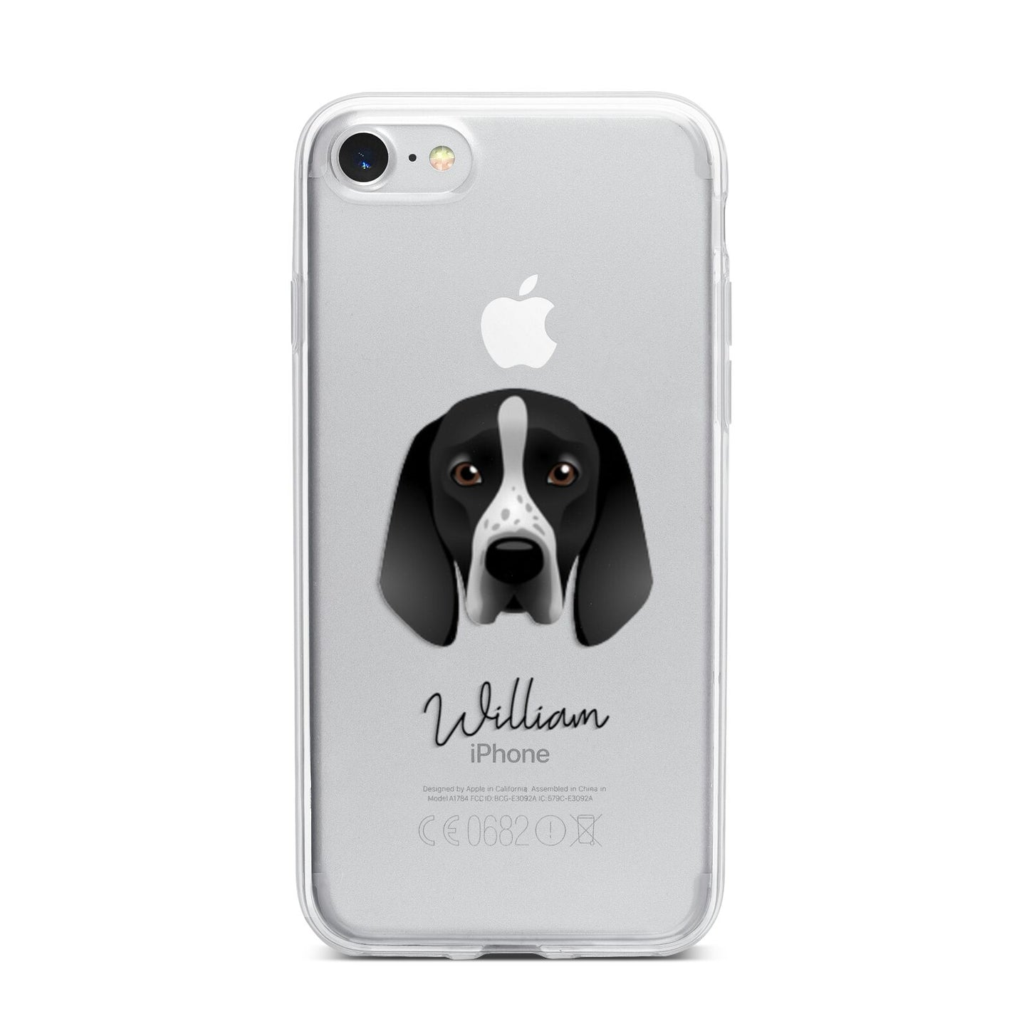 Braque D Auvergne Personalised iPhone 7 Bumper Case on Silver iPhone