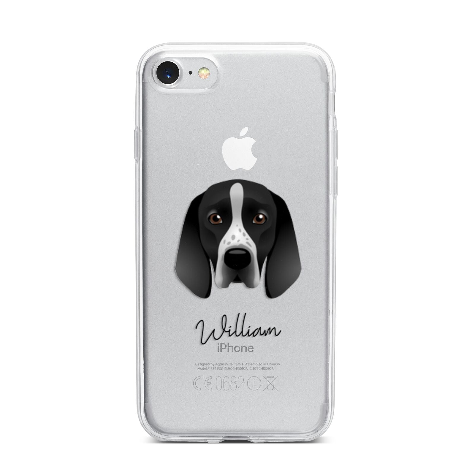 Braque D Auvergne Personalised iPhone 7 Bumper Case on Silver iPhone