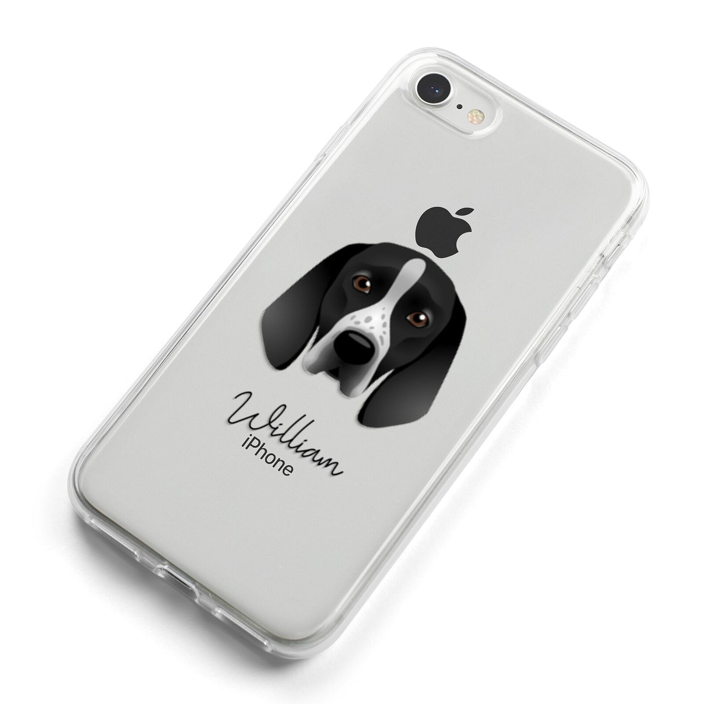 Braque D Auvergne Personalised iPhone 8 Bumper Case on Silver iPhone Alternative Image