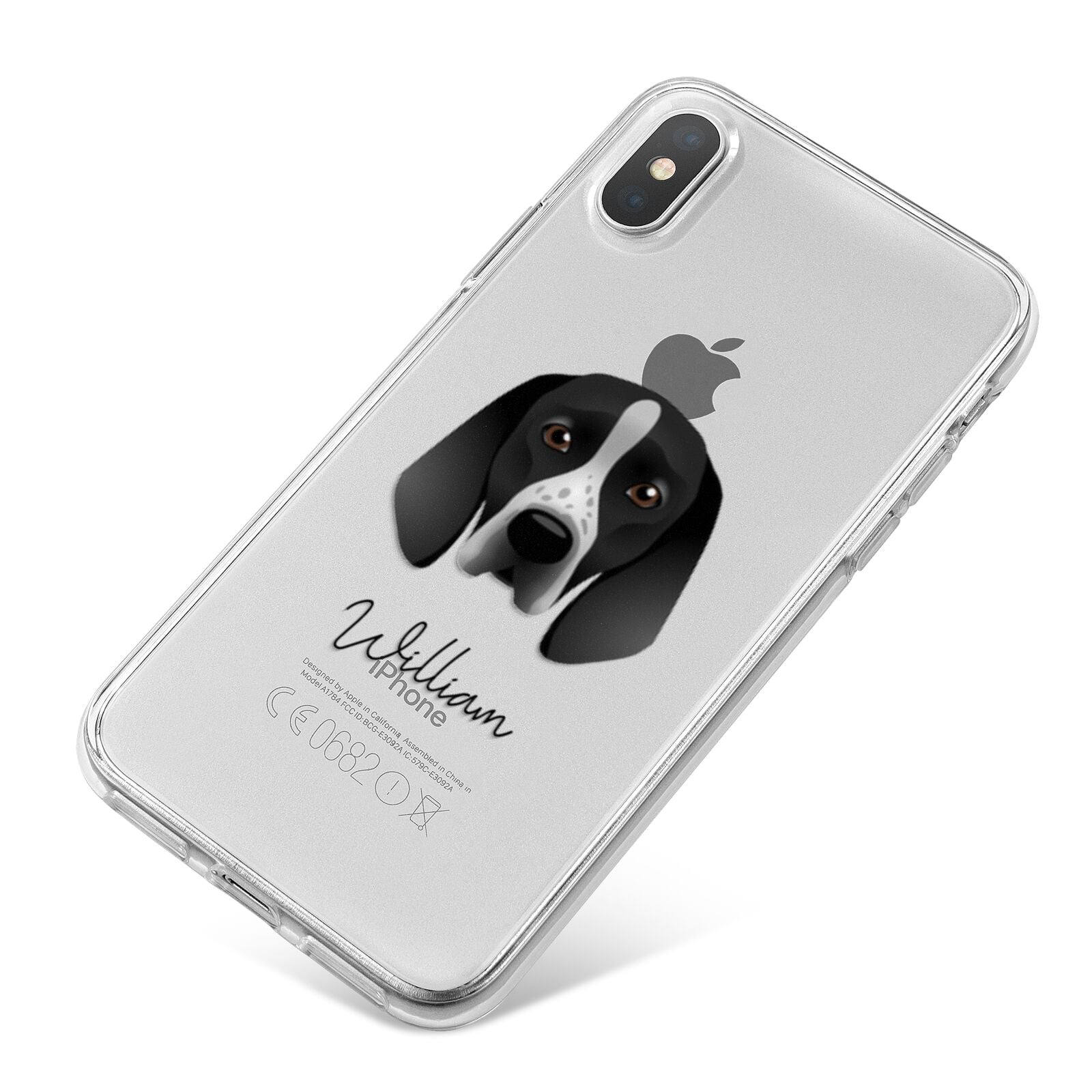 Braque D Auvergne Personalised iPhone X Bumper Case on Silver iPhone