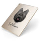 Briard Personalised Apple iPad Case on Gold iPad Side View