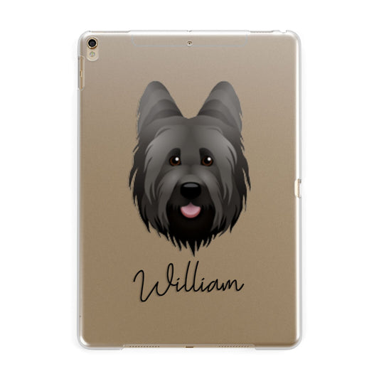 Briard Personalised Apple iPad Gold Case