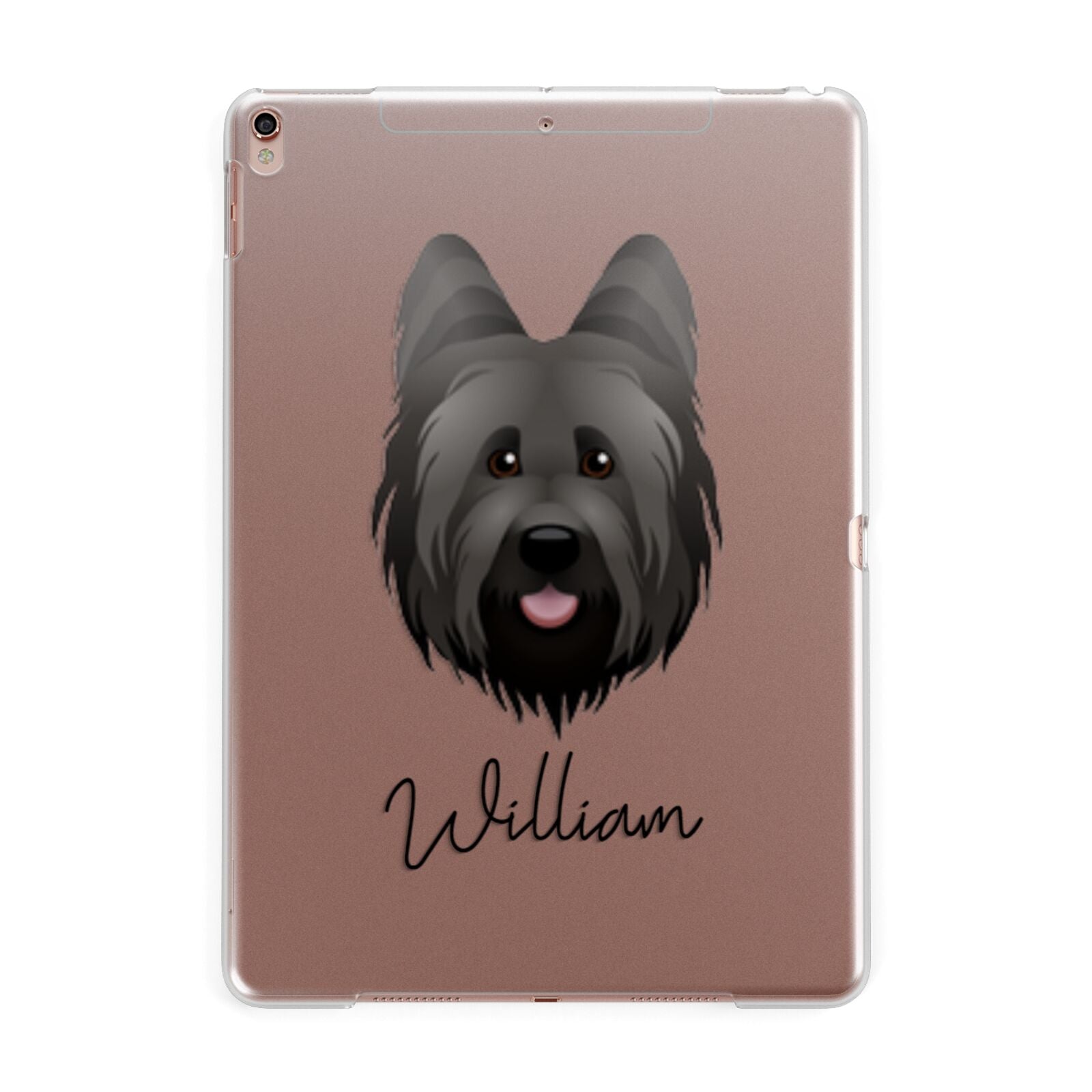 Briard Personalised Apple iPad Rose Gold Case