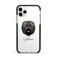 Briard Personalised Apple iPhone 11 Pro in Silver with Black Impact Case