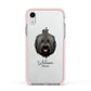 Briard Personalised Apple iPhone XR Impact Case Pink Edge on Silver Phone