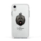 Briard Personalised Apple iPhone XR Impact Case White Edge on Silver Phone