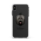 Briard Personalised Apple iPhone Xs Max Impact Case White Edge on Black Phone