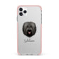 Briard Personalised iPhone 11 Pro Max Impact Pink Edge Case