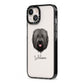 Briard Personalised iPhone 13 Black Impact Case Side Angle on Silver phone