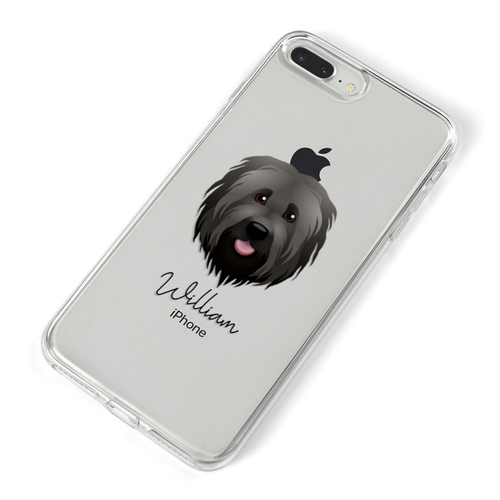 Briard Personalised iPhone 8 Plus Bumper Case on Silver iPhone Alternative Image