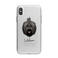 Briard Personalised iPhone X Bumper Case on Silver iPhone Alternative Image 1
