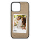 Bridal Photo Gold Pebble Leather iPhone 13 Pro Max Case