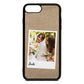 Bridal Photo Gold Pebble Leather iPhone 8 Plus Case