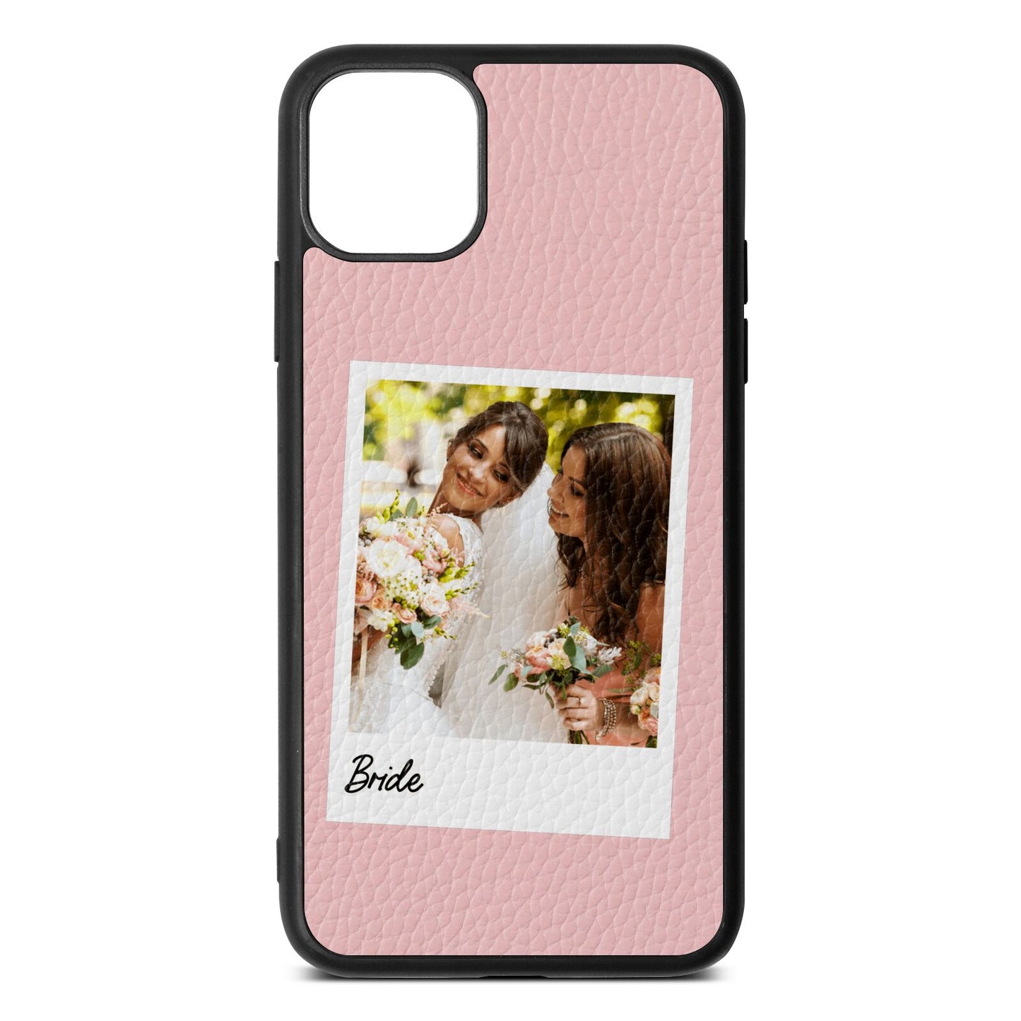 Bridal Photo Pink Pebble Leather iPhone 11 Pro Max Case