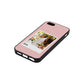 Bridal Photo Pink Pebble Leather iPhone 5 Case Side Angle