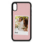 Bridal Photo Pink Pebble Leather iPhone Xr Case