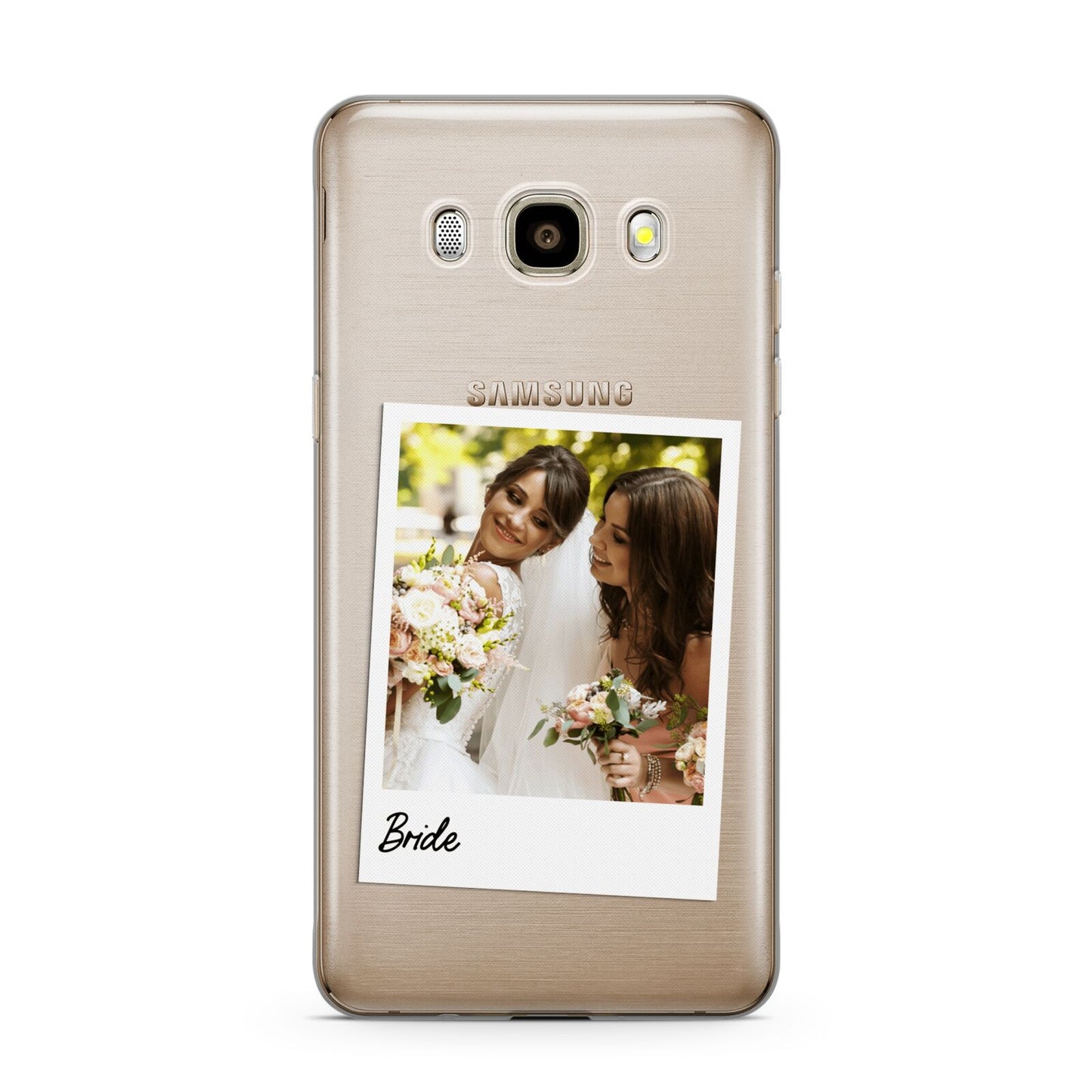 Bridal Photo Samsung Galaxy J7 2016 Case on gold phone