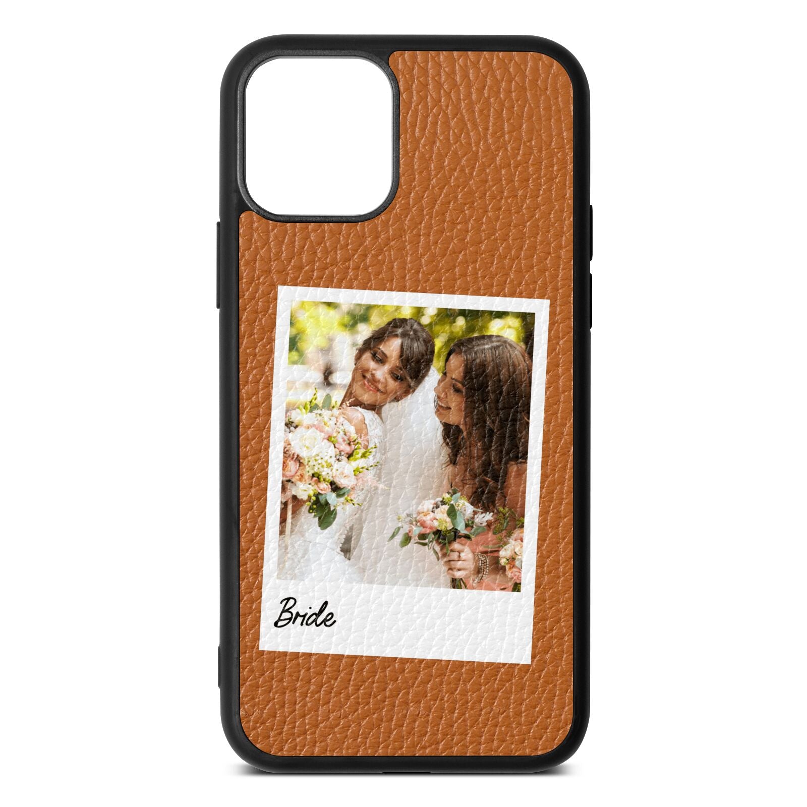 Bridal Photo Tan Pebble Leather iPhone 11 Pro Case
