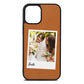 Bridal Photo Tan Pebble Leather iPhone 12 Mini Case