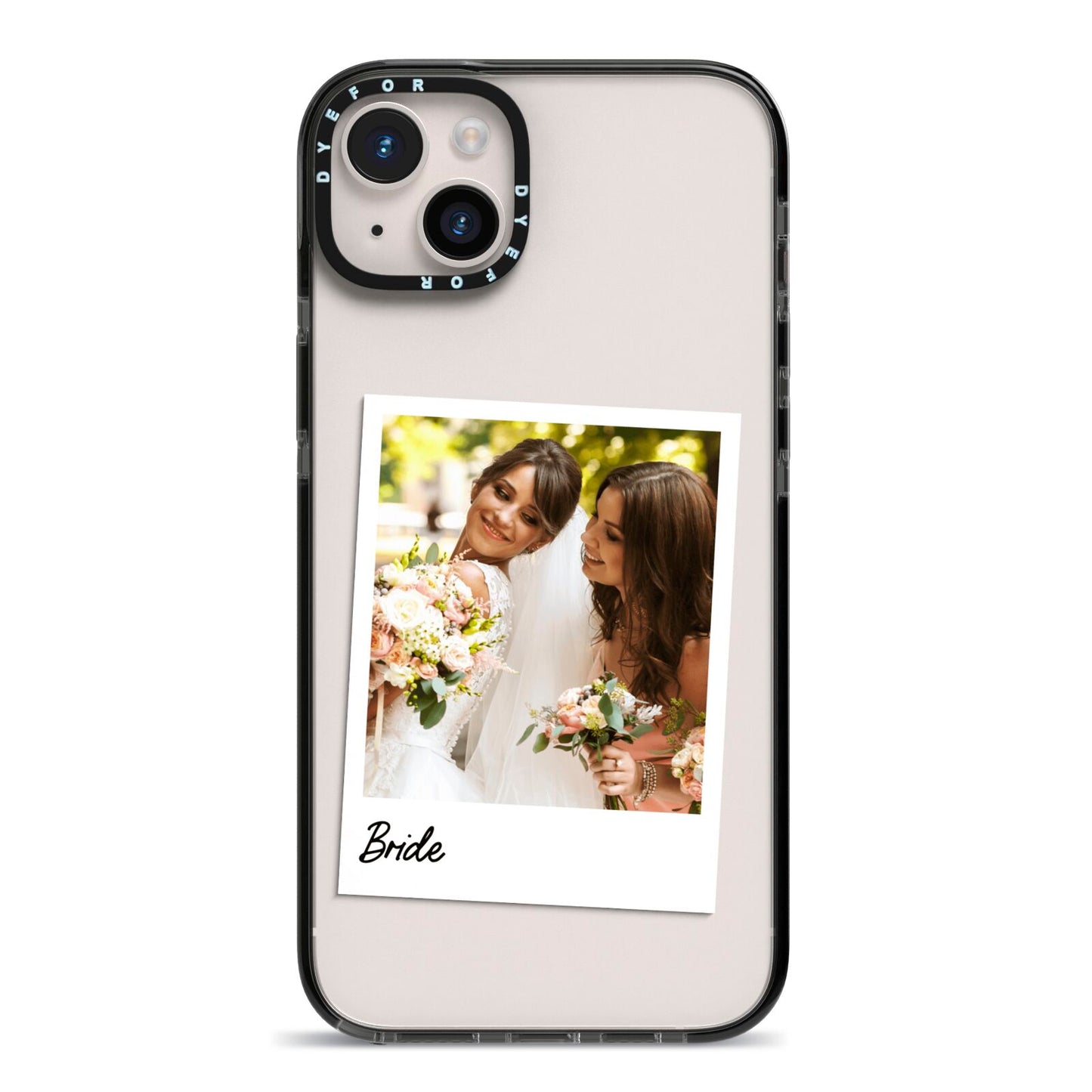 Bridal Photo iPhone 14 Plus Black Impact Case on Silver phone