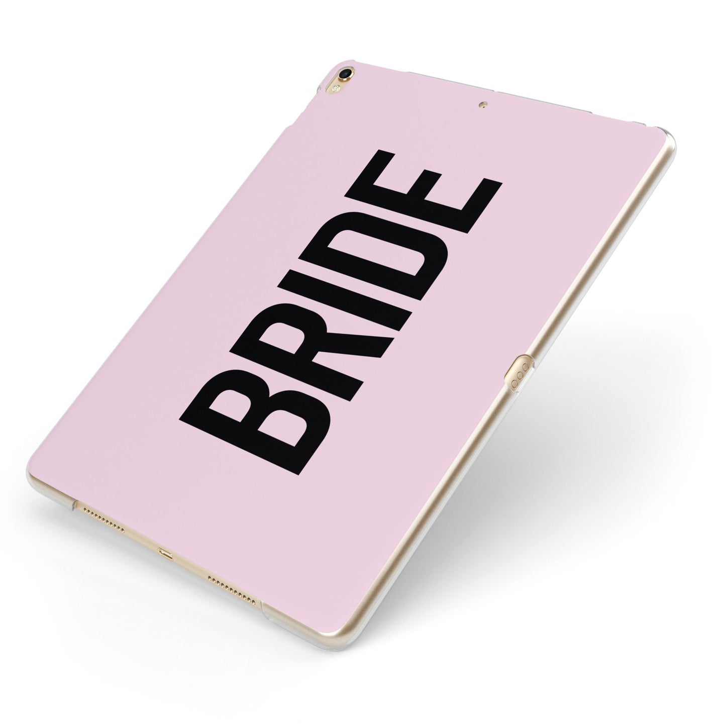 Bride Apple iPad Case on Gold iPad Side View