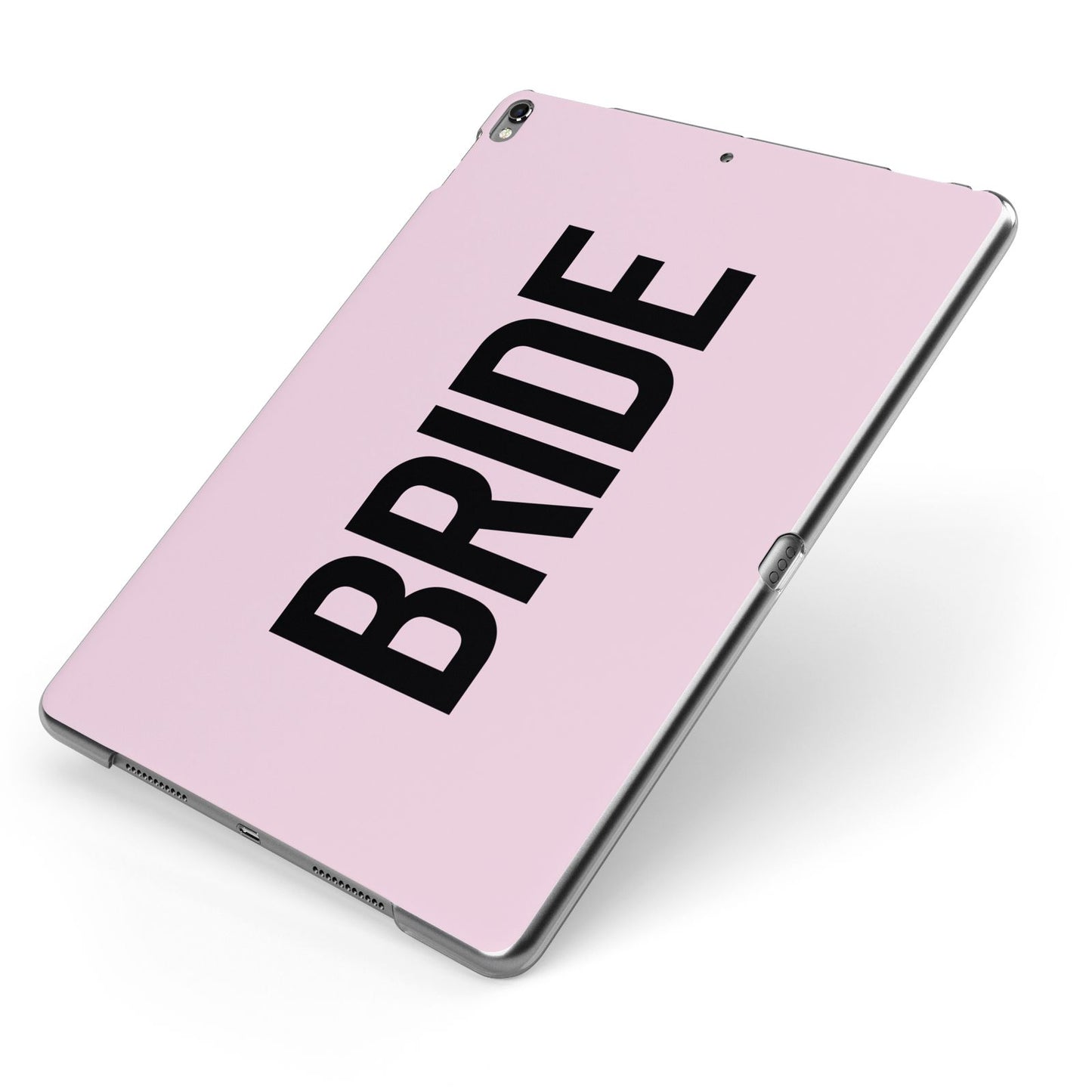 Bride Apple iPad Case on Grey iPad Side View