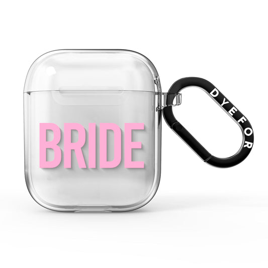 Bride Pink AirPods Clear Case