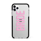Bride Pink Apple iPhone 11 Pro Max in Silver with Black Impact Case