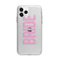 Bride Pink Apple iPhone 11 Pro Max in Silver with Bumper Case