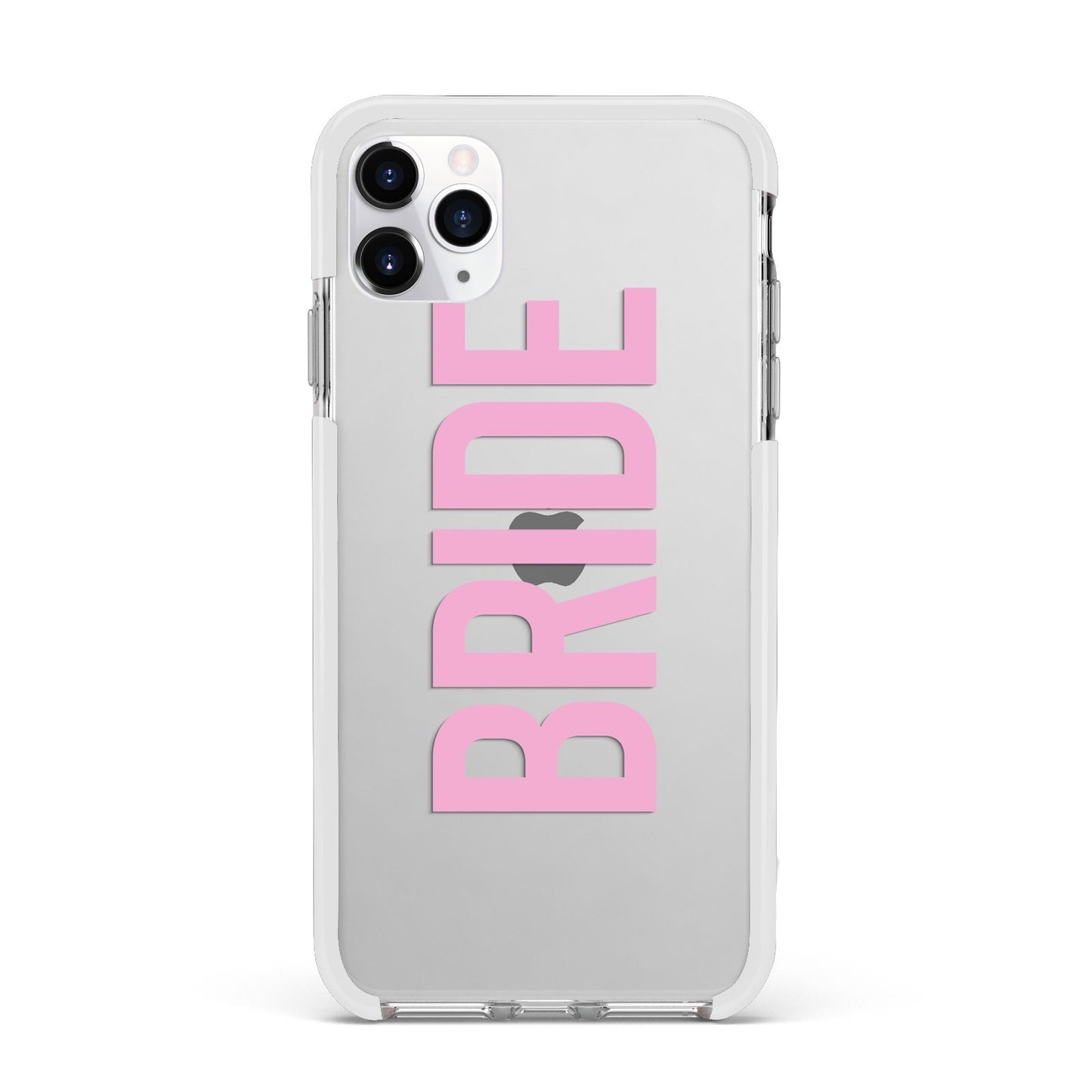 Bride Pink Apple iPhone 11 Pro Max in Silver with White Impact Case