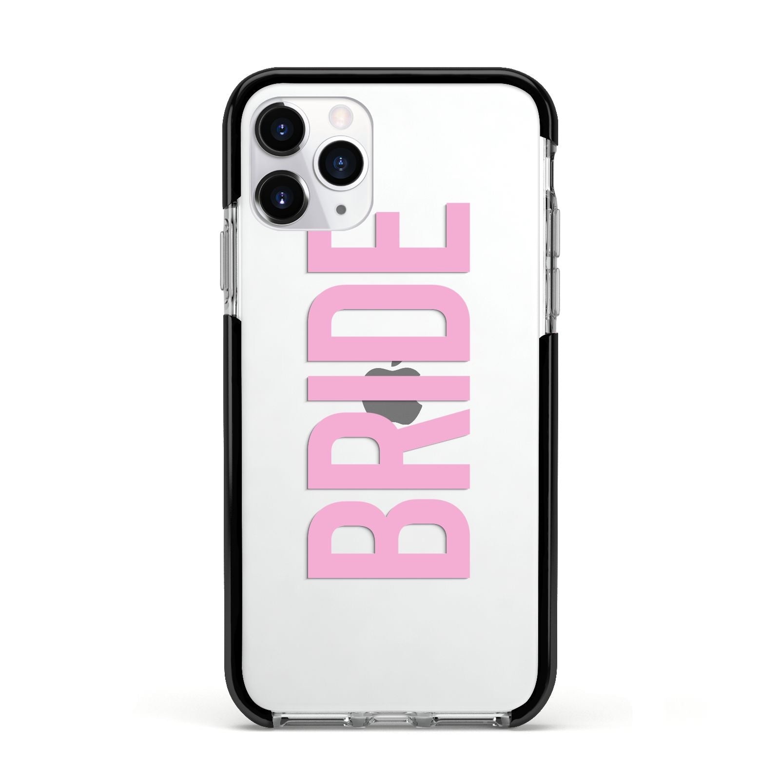 Bride Pink Apple iPhone 11 Pro in Silver with Black Impact Case