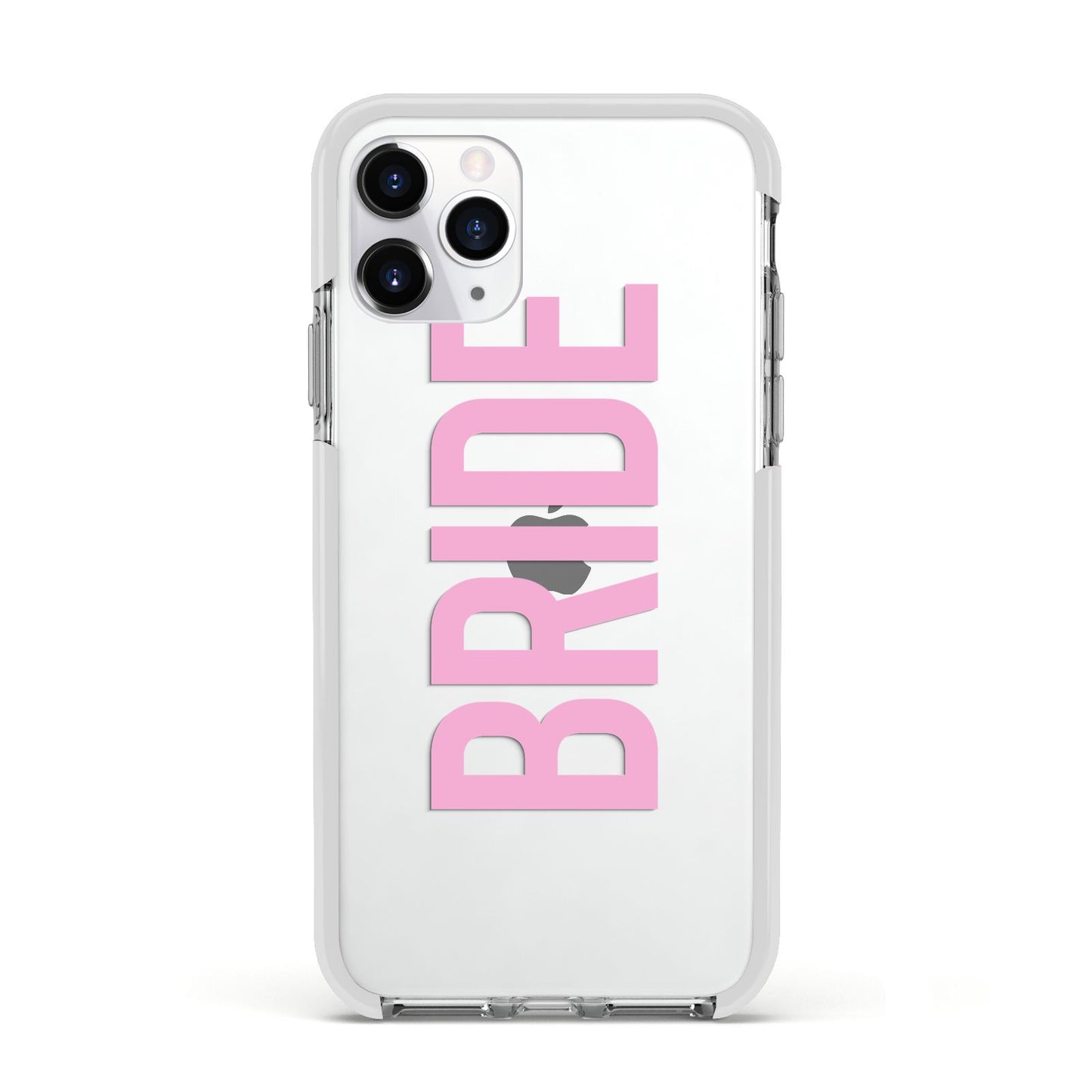 Bride Pink Apple iPhone 11 Pro in Silver with White Impact Case