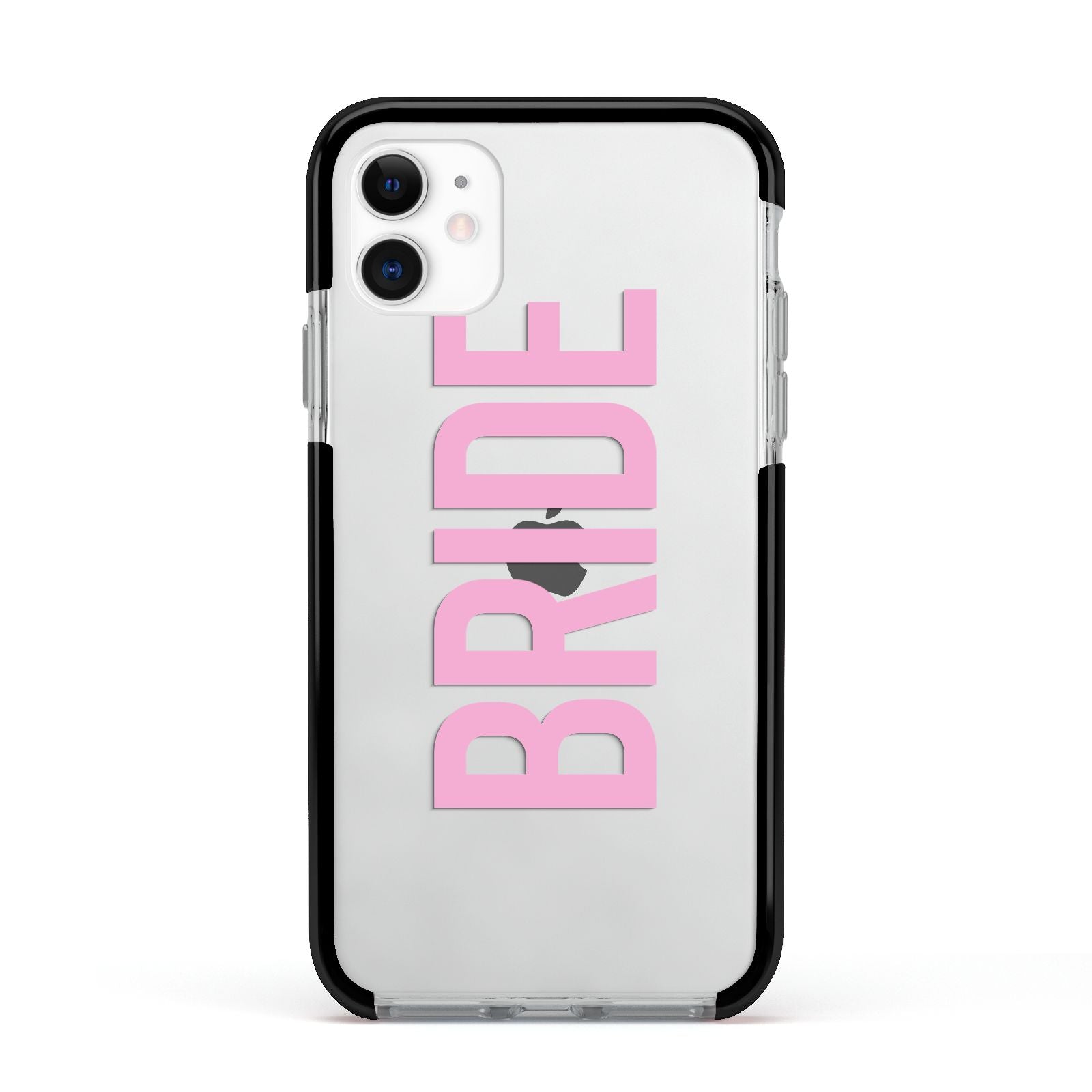Bride Pink Apple iPhone 11 in White with Black Impact Case
