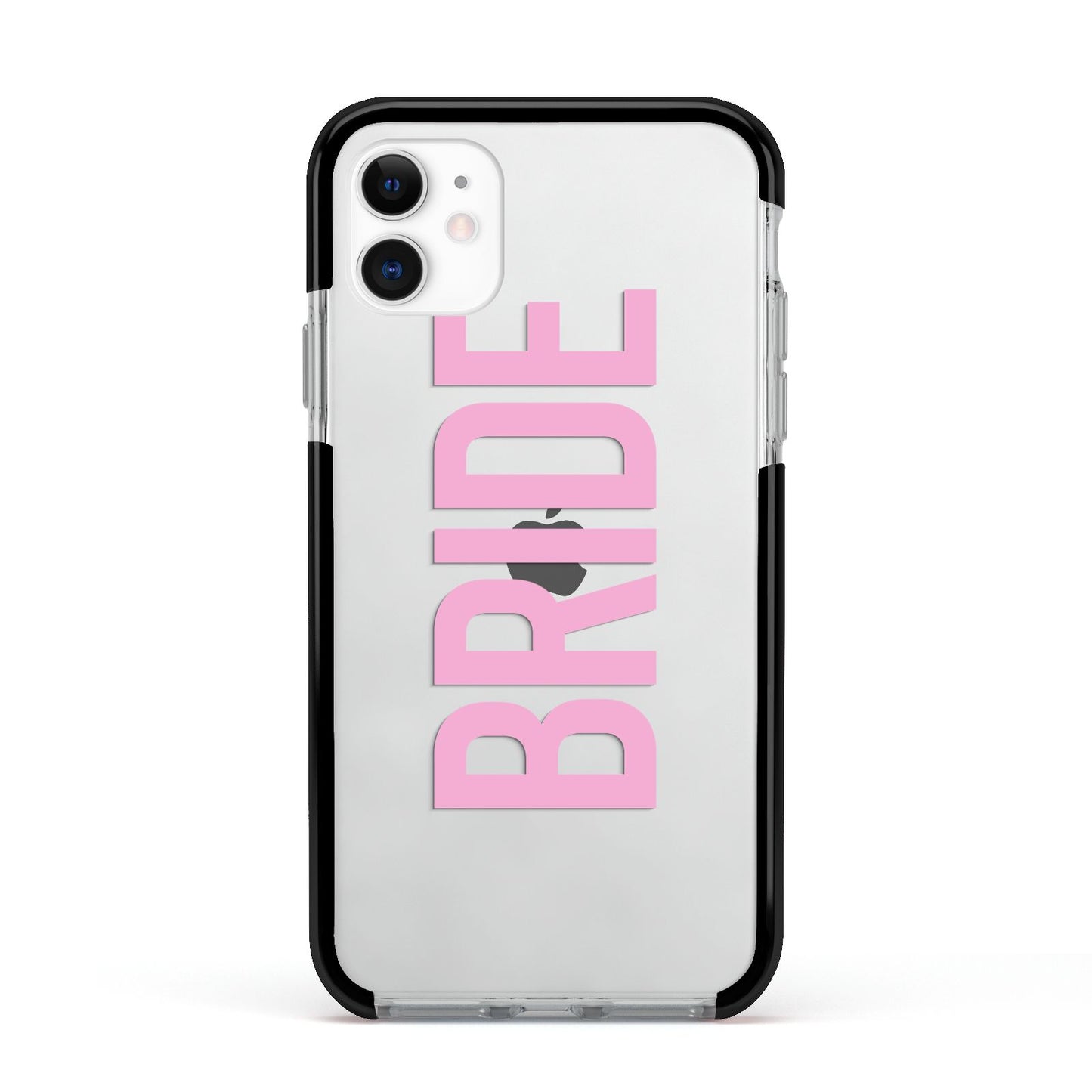 Bride Pink Apple iPhone 11 in White with Black Impact Case