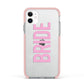 Bride Pink Apple iPhone 11 in White with Pink Impact Case
