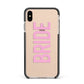 Bride Pink Apple iPhone Xs Max Impact Case Black Edge on Gold Phone