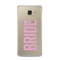 Bride Pink Samsung Galaxy A5 2016 Case on gold phone