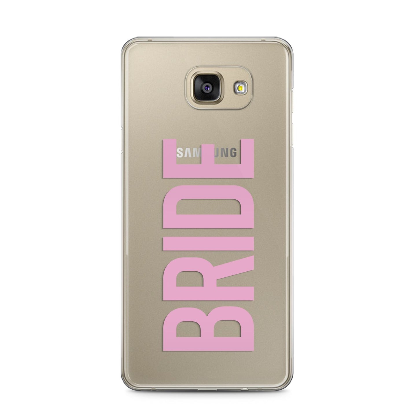 Bride Pink Samsung Galaxy A5 2016 Case on gold phone
