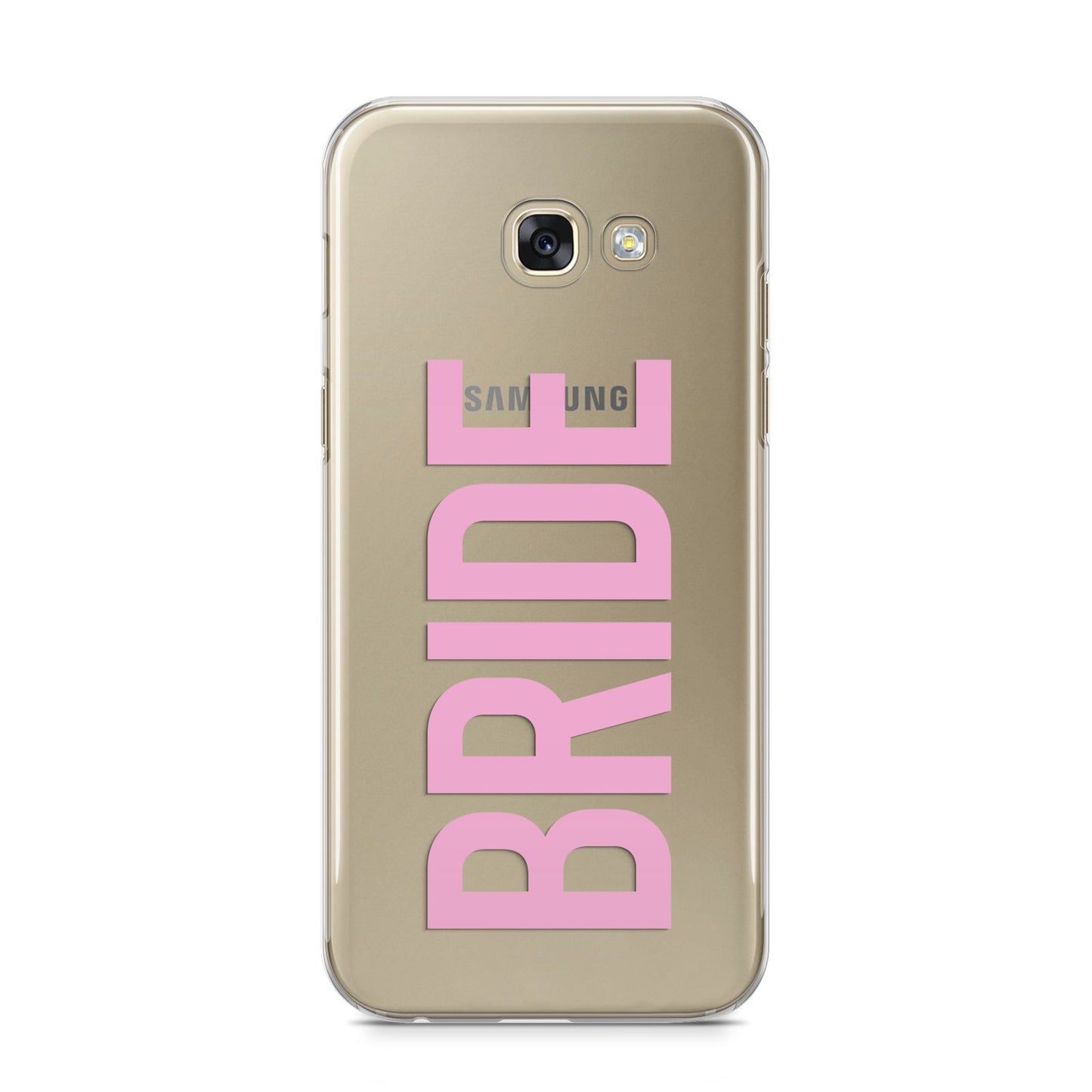 Bride Pink Samsung Galaxy A5 2017 Case on gold phone